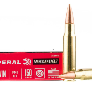 Federal 308 Win Ammo - 500 Rounds of 150 Grain FMJ-BT Ammunition