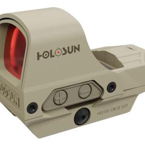 HOLOSUN HS510C-FDE-R Red Multi Reticle, Open Reflex Sight, Solar, Shake Awake