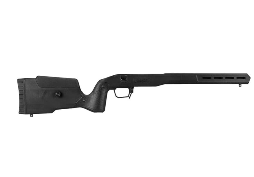 MDT Field Stock Savage SA RH Black Chassis, Custom fit Length, Cheek Riser, Hunting Firearm