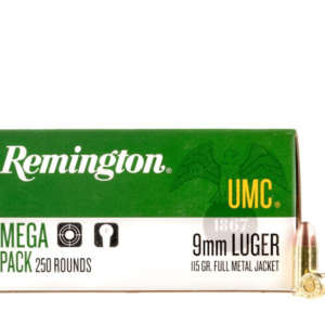 Remington 9mm Ammo - 250 Rounds of 115 Grain FMJ Ammunition
