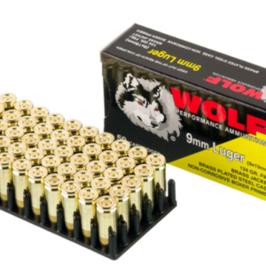 Wolf 9mm Ammo - 1000 Rounds of 124 Grain FMJ Ammunition